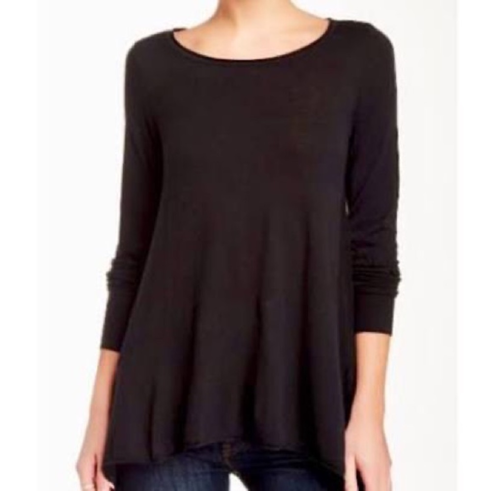 Joie knit black long sleeve crew neck top (sz xs)